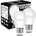 KINDEEP 7W Refrigerator Light Bulb, A15 LED Bulb, 60 Watt Equivalent, Daylight White 5000K, 700LM, Waterproof Appliance Fridge Light Bulb, Ceiling Fan, Non-Dimmable, E26 Medium Base, 2 Pack
