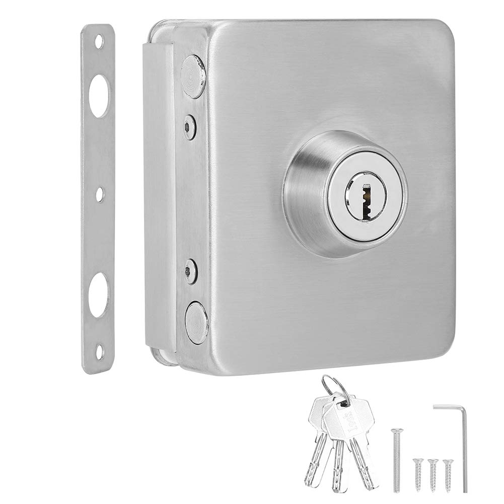 Serrure de porte sans cadre en acier inoxydable : protection maximale et pose facile sans trou