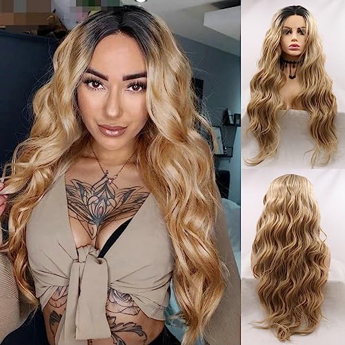 SereneWig - Parrucca bionda media con pizzo