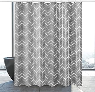 ROSNONG Shower Curtain Waterproof Bathroom Curtain,Resistant Washable Bath Curtains EVA,Quick-Drying Mould Proof Resistant with 12 Hooks,Bath Room(White 180x180cm/71x71 Inch)