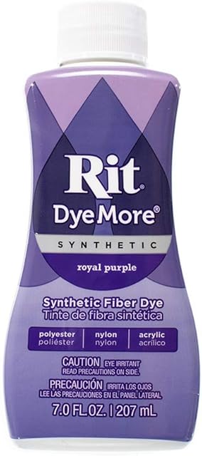 Synthetic Rit Dye More Liquid Fabric Dye  Wide Selection of Colors  7 Ounces - Royal Purple