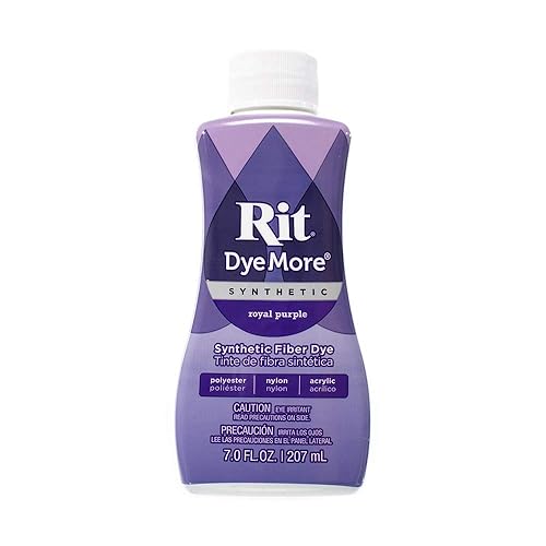 Rit DyeMore Single Bottle 7 Oz. Synthetic Liquid Fiber Dye for Clothing, Décor, and Crafts – Royal Purple