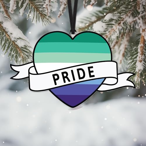 TRANSDECA MLM Ornamento de Orgulho, LGBTQIA+ Ornamento Espelho Cabide de Carro, Decoração de Casa pa