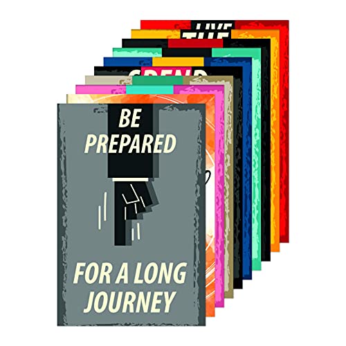 Printelligent Quote and motivational poster set of 10 size (45 cm x 30 cm) d98