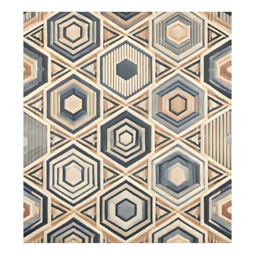 Aimant lave-vaisselle beige hexagonal rétro au design minimaliste épuré