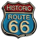 Route 66 Road Historic Vintage USA Emblem Car Bumper Sticker Decal