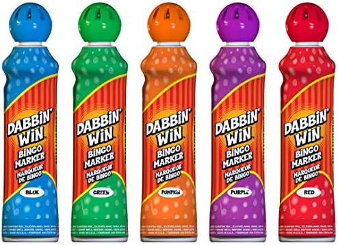 Dabbin' Win Mini Bingo Ink Markers 5 Dauber Pack
