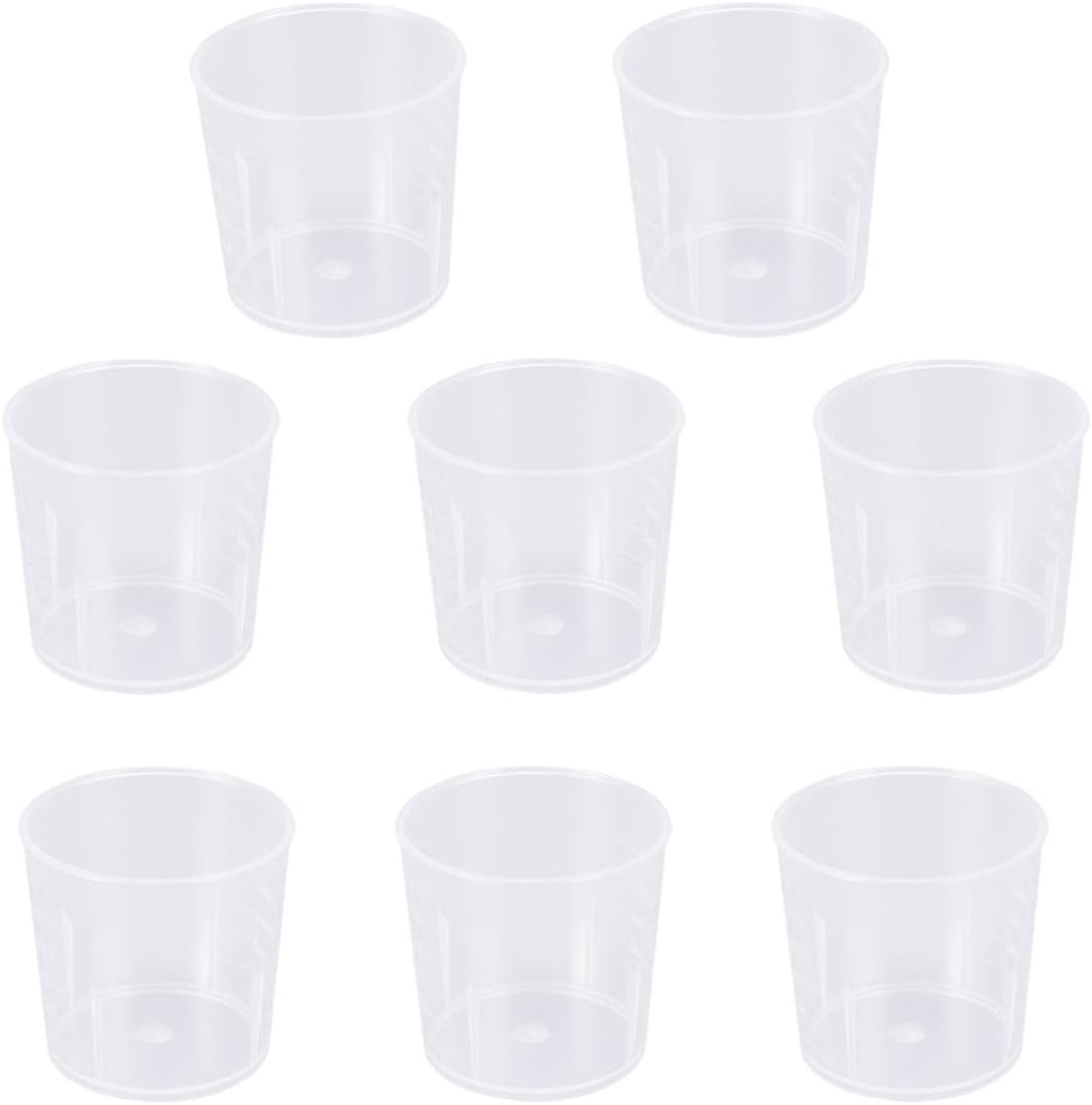 30pcs Measuring Clear Graduated Beakers Cup Snowflake Epoxy Tool Scale