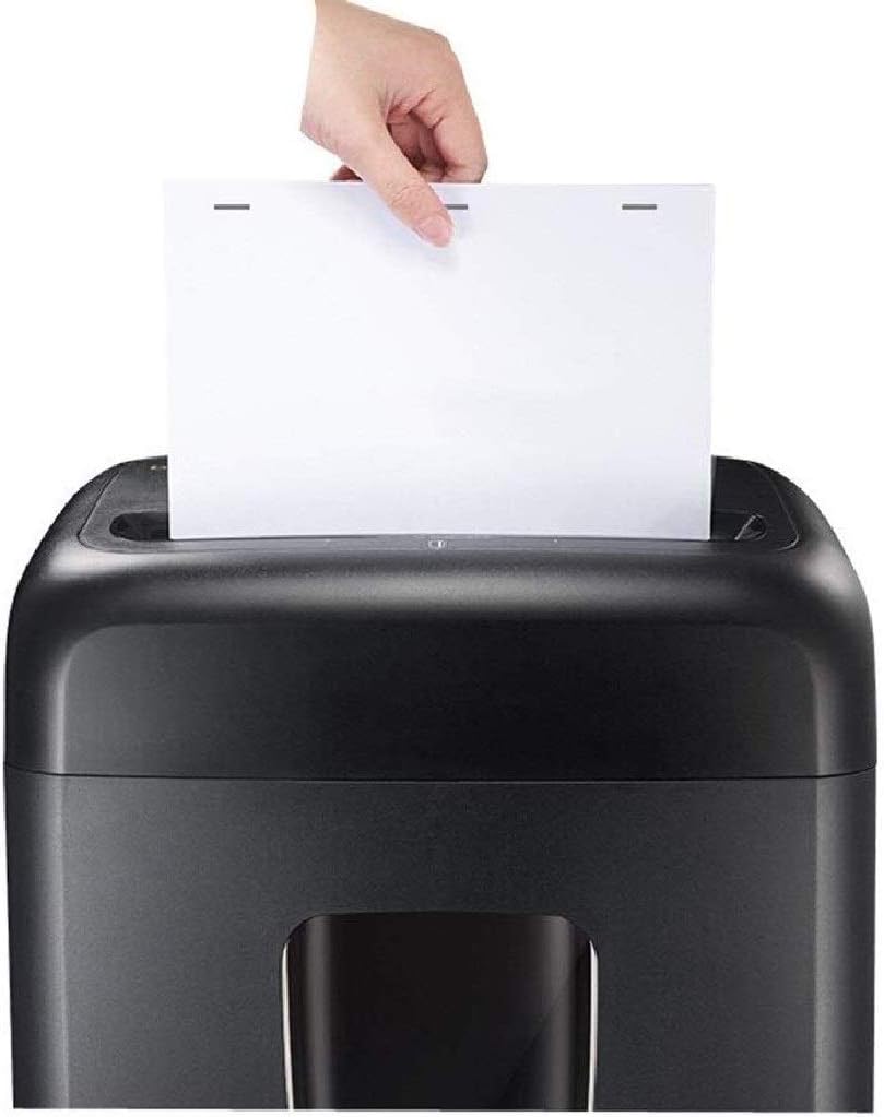 Shredder with Wheels-6-Sheet Cross-Cut Paper CD and Credit Card Home Office Shredder with Pullout Basket