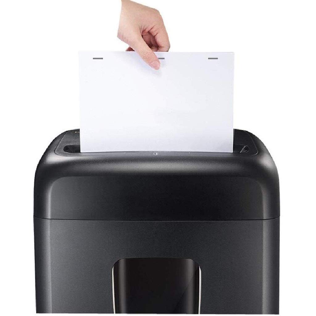 Distruggidocumenti con Ruote - Distruggi Documenti con Taglio Incrociato da 6 Fogli, CD e Carte di Credito, per Ufficio e casa, con Cestino Estraibile