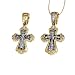 Produktbild NKlaus Vergoldete Silber Kruzifix Kreuz 925 Sterling Anhänger Orthodox russisch 4530 Taufe