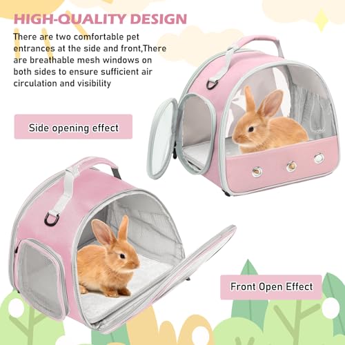 Kleine Haustier-Tragetasche, Kleintier Tragetasche, Transportbox für Katze Mit Seitlicher Öffnung, Meerschweinchen-Tragetasche, Faltbare Transportbox, Hundetransportbox für Kätzchen Welpen Vögel