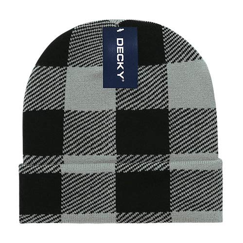 Bonnet noir Decky 8027 uni en taille unique mixte pour l'hiver