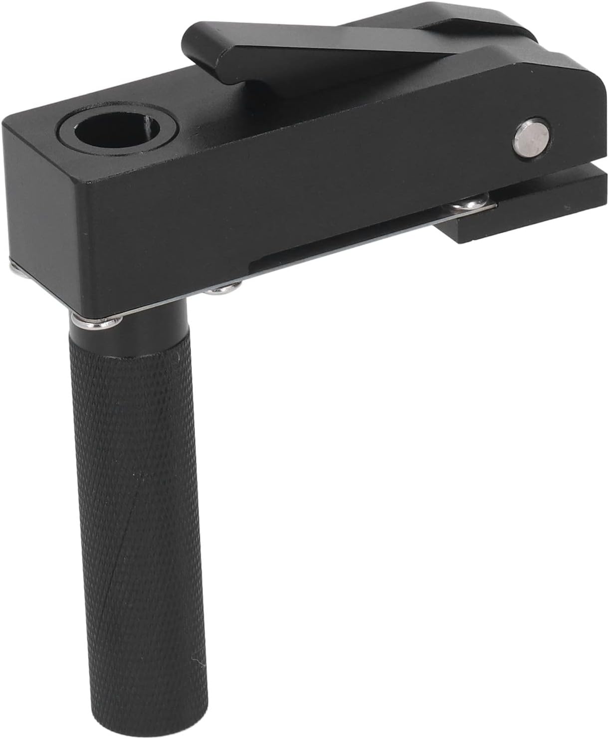 Table Mount Clamp, Desktop Quick Acting Clamp 3 Power Adjustable Woodworking Metal Hold Down Black (20mm)