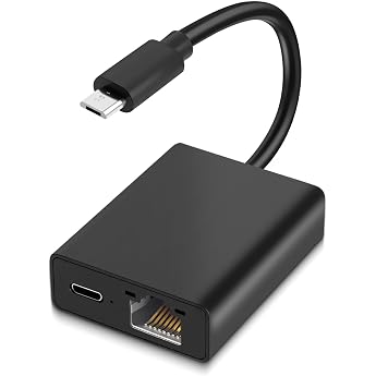 Ethernet Adapter for Fire TV Stick Micro USB to RJ45 Ethernet Network Adapter Compatible with 4K Fire Stick Chromecast Google Home Mini and Other Streaming TV Sticks up to 100 Mbps