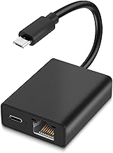 Ethernet Adapter for Fire TV Stick, Micro USB to RJ45 Ethernet Network Adapter Compatible with 4K Fire Stick, Chromecast, Google Home Mini and Other Streaming Devices up to 100Mbps