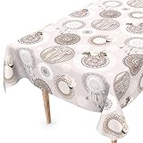 Mantel de fácil cuidado y lavado, fieltro con revestimiento de PVC estampado, puede usarse como mantel de jardín, en interiores o en exteriores y también sirve como tejido para coser
