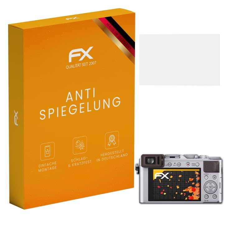 atFoliX Screen Protector compatible with Panasonic Lumix DMC-LX100 Screen Protection Film, anti-reflective and shock-absorbing FX Protector Film (3X)