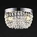 SOTTAE Modern Crystal Ceiling Light Mini Elegant Crystal Chandelier,2-Light Flush Mount Chandelier for Hallway Living Room Dining Room Kitchen H5.3inch X W9.8inch