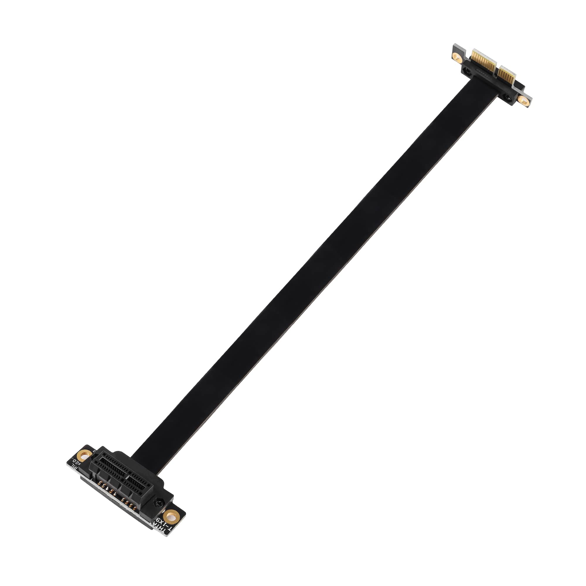 GINTOOYUN PCIE 1 x kabel przedłużający 90 stopni PCI Express 3.0, 1 x męski do żeńskiego Up, Wireless Network Card Sound Card (5 cm, slot 90° Up) (30 cm)