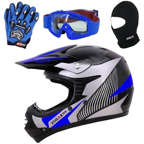 Zorax ZOR-X19 Blue L Kids Motorbike Helmet Cover