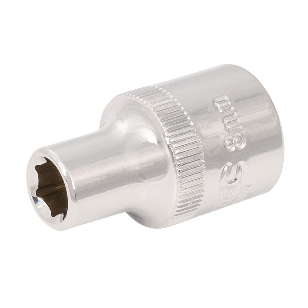 Silverline 887873 Socket 1/2" Drive 6Pt Metric 8 Mm
