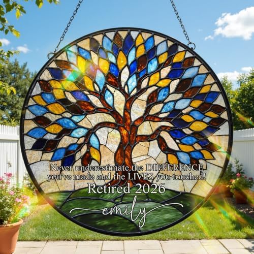 Personalized Retirement Sun Catchers Retirement Gifts for Women