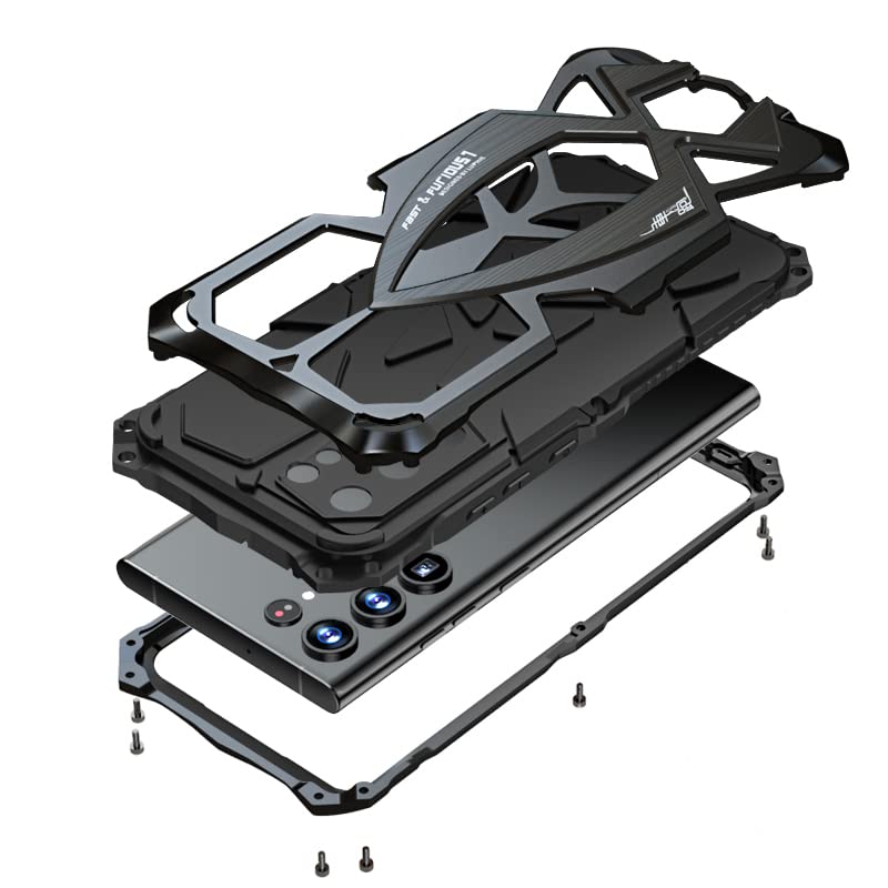 El Mejor Listado de Militar para Colorear - los más vendidos. 45 Lunivop - Carcasa para Samsung Galaxy S24 Ultra 2024 de Metal Duro para Tornillos (con Protector de visualización Suave), Resistente y Resistente, Grado Militar, Color Negro