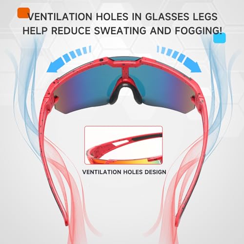 MARIDA Youth Football Glasses for Kids, Softball Sunglasses for Girls 12-14, UV400 Protection Youth Sunglasses for Boys3