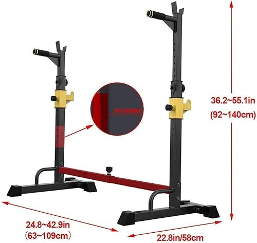 Miniatura 4 de Soporte para sentadillas, estación de inmersión para barra paralela, ajustable, equipo de fitness para gimnasio en interiores y exteriores,