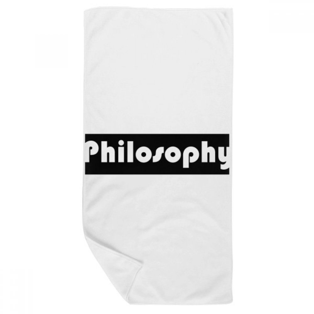 Serviette de bain Philosophie noir pour le sport et la toilette 35x70cm