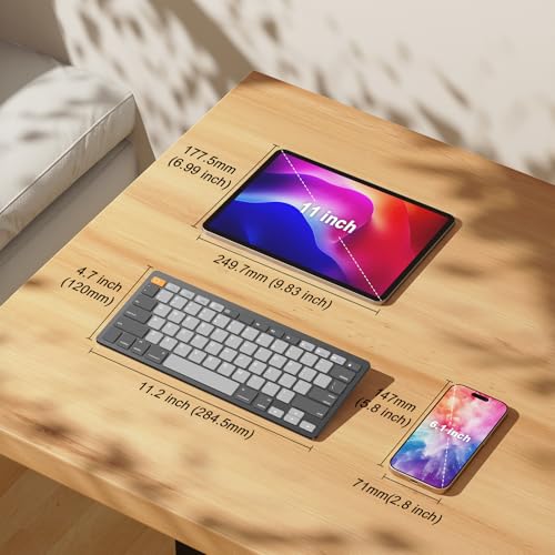 Image of OMOTON Bluetooth Keyboard Compatible with iPad 10th Generation, iPad 10.2 (9th /8th /7th), iPad Pro 13 /12.9 /11 inch, iPad Air /Mini and More Bluetooth Enabled Devices, Graphite Gray
