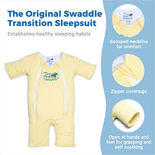 Baby Merlin's Magic Sleepsuit - 100% Cotton Baby Transition Swaddle - Baby Sleep Suit - Yellow - 6-9 Months #TOP1