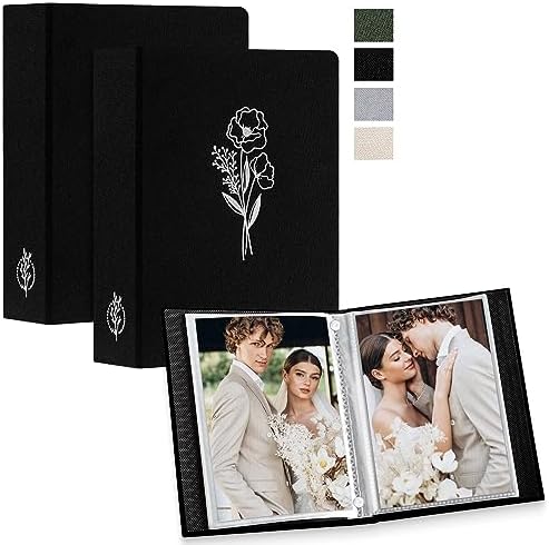 Lanpn Photo Albums A4 100 Photos, Linen Cover Acid Free Pocket Photo Book Picture Album Holds 100 Portrait Only A4 Picture (Beige,21x30 cm)