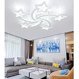 ★ Lámpara LED de Techo Moderno Regulable Lámpara de Dormitorio Blanca Decoración de Habitaciónes de Bebé Lámparas de techo Luces de Cielo estrellado Color de luz / Brillo ajustable Cambio de color 3000K-6500K Panel Acrílico De Pétalos Creativos Personalidad Luces De Techo Espacio de estar Interior Sala de Jóvenes de Niños Lámpara de pared Iluminación