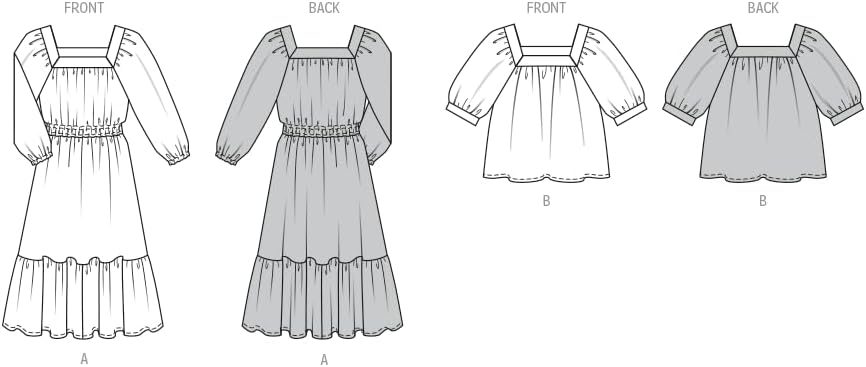 Burda X05741BURDA Misses' Blouse and Dress Sewing Pattern Packet, Design Code B5741, Sizes 10-22 (36-48)