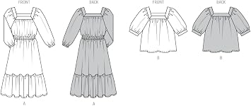 Burda Style Sewing Pattern B5741 Misses' Blouse & Dress