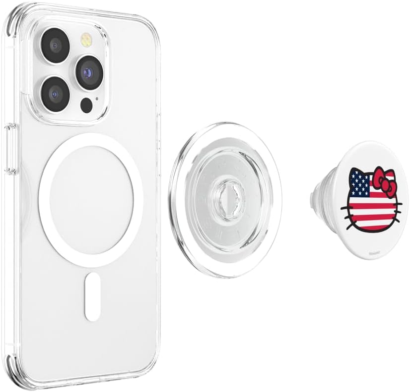Hello Kitty USA Flag Americana Patriotic PopSockets MagSafe PopGrip for iPhone