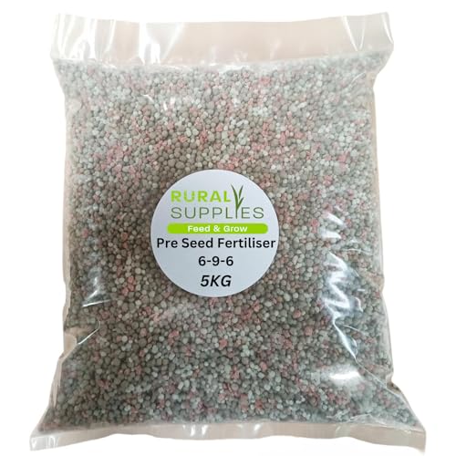 Pre-Seed Granular Fertilizer 6-9-6 | Nutrient-Rich Feed for New & Established Lawns and Turf | Boosts Soil Health for Strong Root Development | Enhances Seed Germination (5, Kilograms)