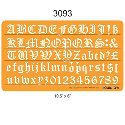 Buy Old English Letter Stencils 20mm, Lettering Stencils For Crafts
