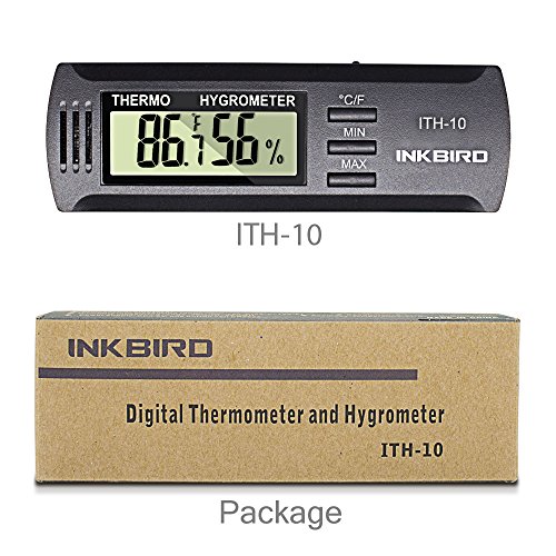 Inkbird Hygrometer Thermometer Dc 3V Input Digital Temperature Humidity Meter Gauge °F °C Monitor Indoor Ith10 Cigar Humidor Reptile Terrarium Incubator Greenhouse Basement Guitar #TOP1