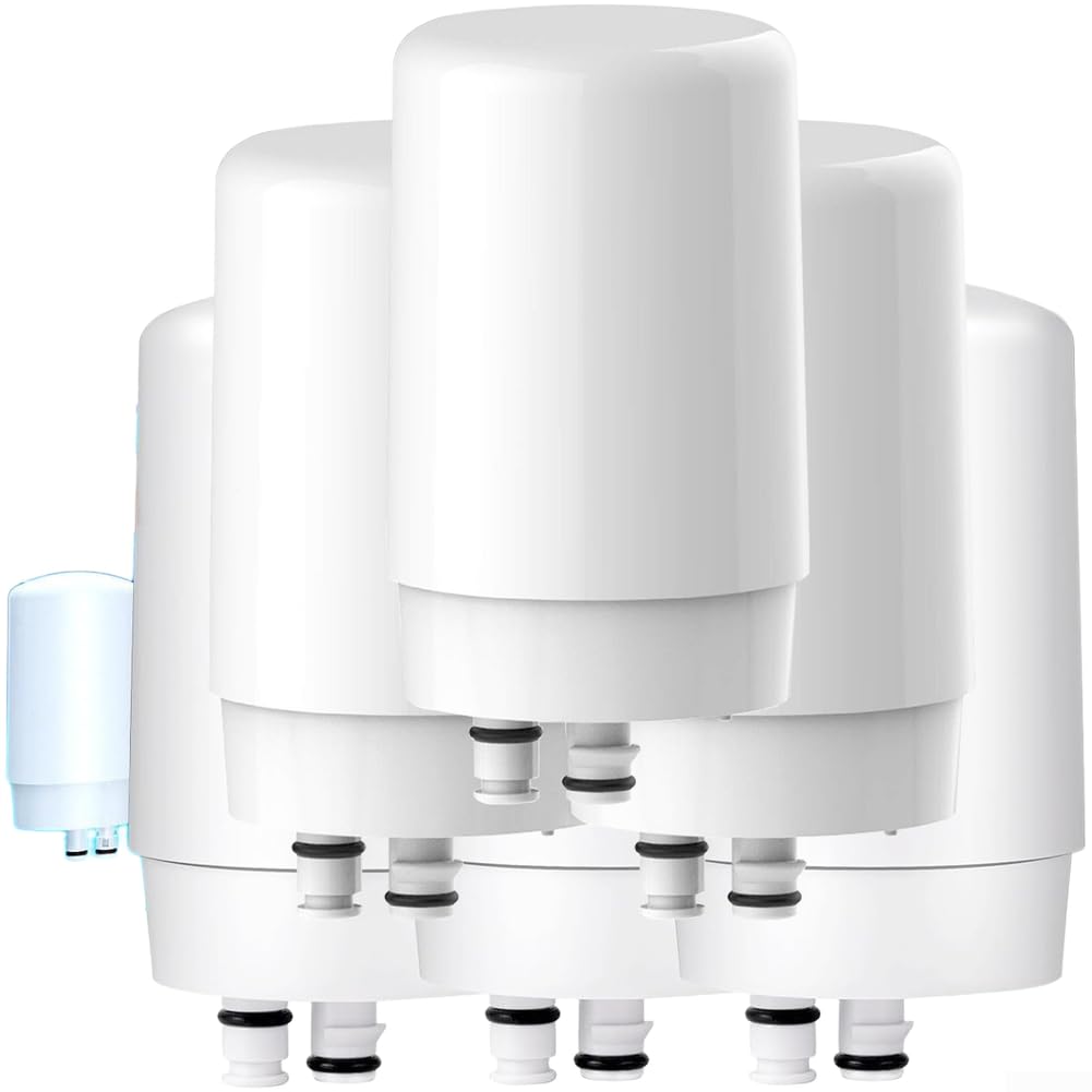 Wasserfilter Kartusche Aktivkohle Ersatzfilter für Kanne – Kalkschutz & Mikroplastik Filterung – 150L Kapazität – Weiß 6x6x11cm(6PCS)