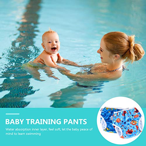 EXCEART 2Pcs Piscina Swim Fraldas Reutilizáveis Ajustável Lavável Bebê Fralda De Natação Dos Desenho