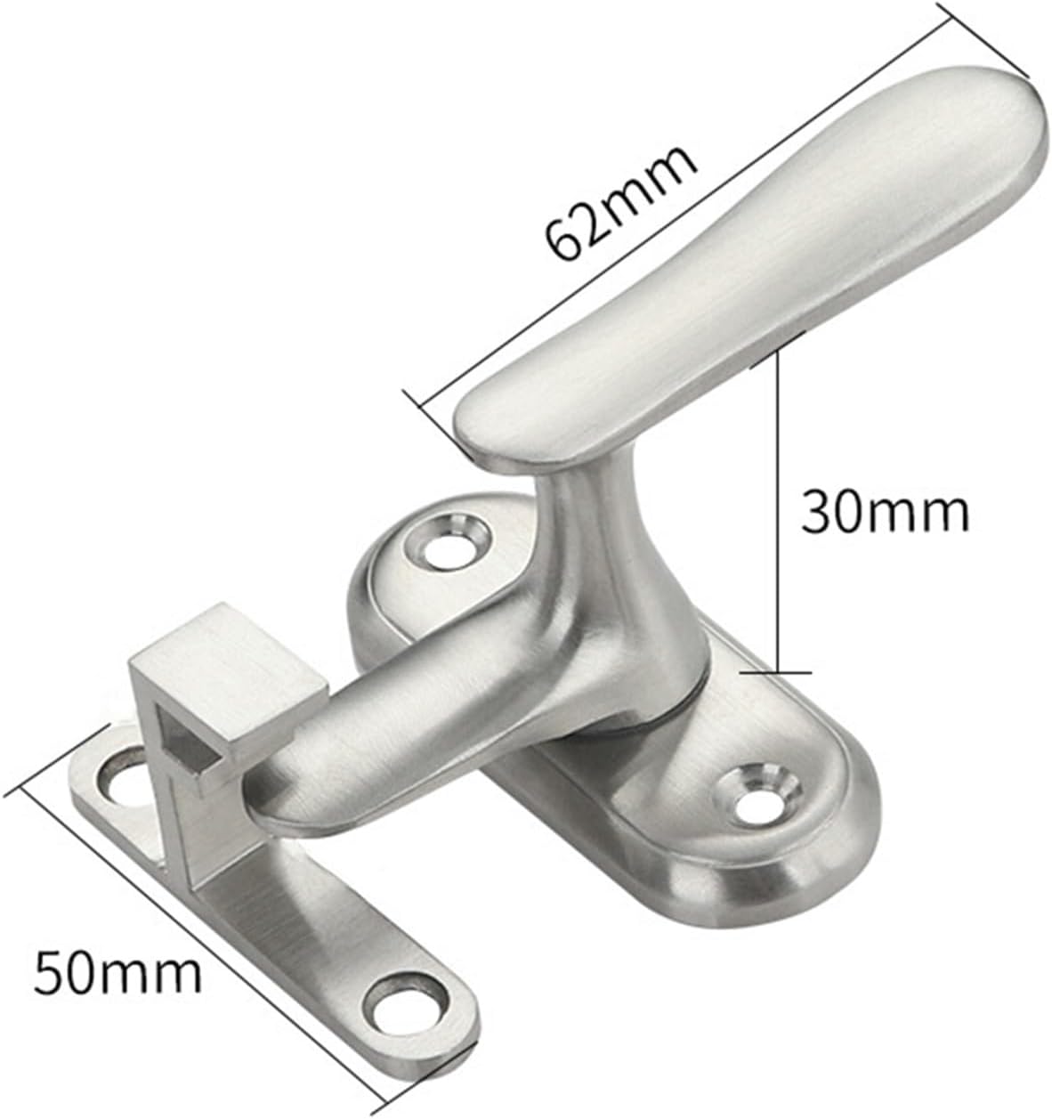 Door Lock Stainless Steel Door Bolts Wood Casement Latch Bathroom Door Lock Latch Anti-Theft Window Hardware(L)