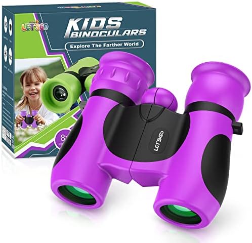 DEVENEZ Compact Waterproof Binoculars for Kids 8x21 Zoom - Outdoor Toys & Gifts for Kids - for Observing Animals/Landscapes/Stars/Concert