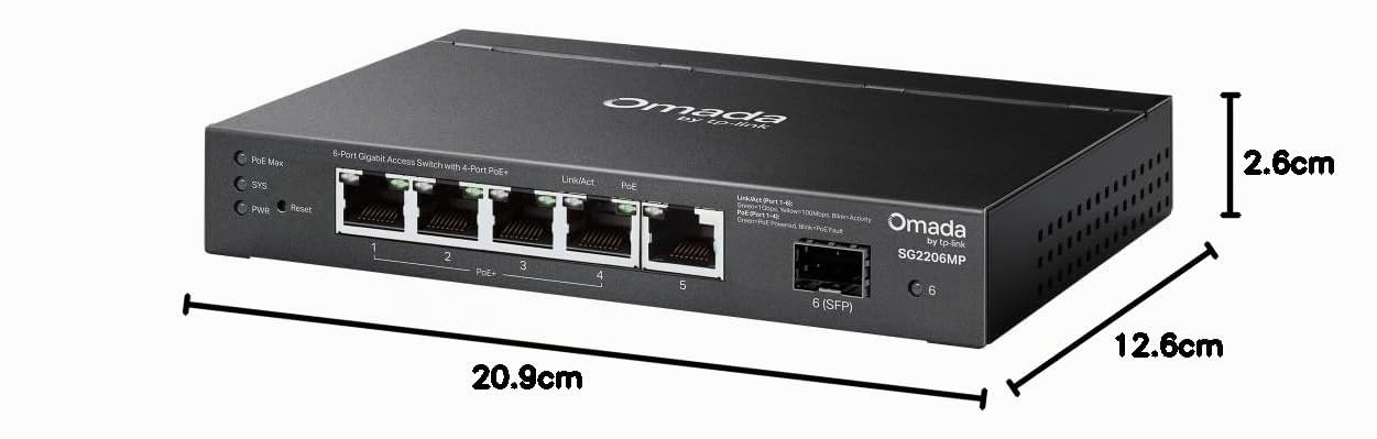 Switch OMADA SG2206MP 28-Port GIGABIT Easy Managed Switch with 24-Port POE+
