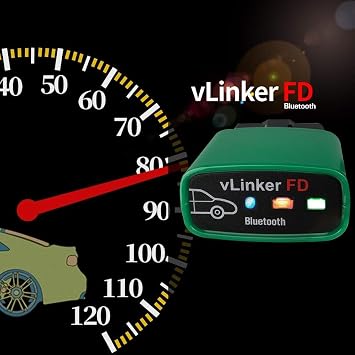 Vgate OBDII Bluetooth, vLinker FD OBD Scanner OBD2 Diagnostic Tool Check Engine Light for Android & Windows (Bluetooth 3.0)
