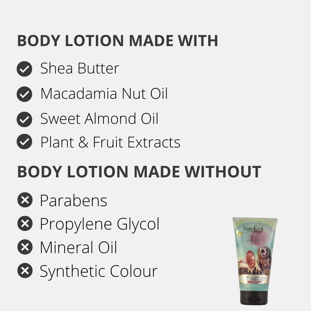 Barefoot Venus Moisturizing Shea Butter Shower Gel & Body Lotion Set (Pink Pepper)
