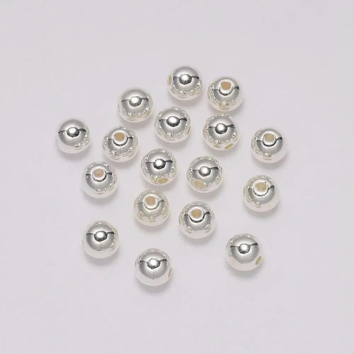 HUIOYG 50-1000Pcs with Hole ABS Imitation Pearl Bead 4/6/8/10/12MM for DIY Jewelry