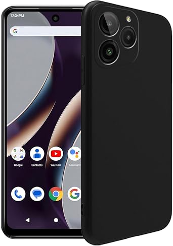 Silicone Case for BLU G54, Silky-Soft Touch Full-Body Protective Case, Shockproof Bumper Protection Cover with Microfiber Lining Black